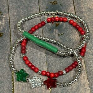 14K Silver Plated Star Bracelet Set